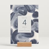 "meanders" - Table Numbers in Ocean by Sumak Studio - Displayed (stand not included)