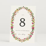 "Meadow Love" - Table Numbers in Tropical by Susan Moyal - Folded