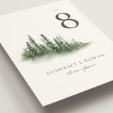 "Somerset" - Table Numbers in Evergreen by Melanie Kosuge - Detail