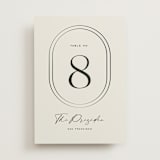 "Modern Monogram" - Table Numbers in Latte by Jackie Crawford - Front