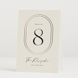 "Modern Monogram" - Table Numbers in Latte by Jackie Crawford - Folded