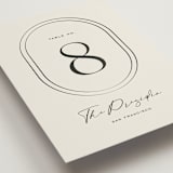 "Modern Monogram" - Table Numbers in Latte by Jackie Crawford - Detail