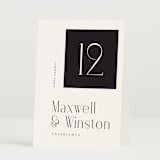 "Wedding Editorial" - Table Numbers in Tuxedo by Ana de Sousa - Folded