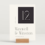 "Wedding Editorial" - Table Numbers in Tuxedo by Ana de Sousa - Displayed (stand not included)