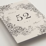 "etched floral" - Table Numbers in Stone by Phrosné Barwood - Detail