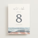 "waves" - Table Numbers in Beachy by Pixel and Hank - Front