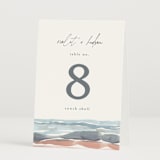 "waves" - Table Numbers in Beachy by Pixel and Hank - Folded