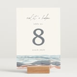 "waves" - Table Numbers in Beachy by Pixel and Hank - Displayed (stand not included)