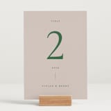 "wellness" - Table Numbers in Vineyard by Sumak Studio - Displayed (stand not included)