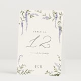 "Enchanted Evening" - Table Numbers in Lavender by Design Lotus - Folded