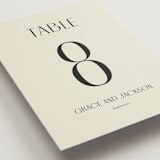 "Commonwealth" - Table Numbers in Ecru by That Girl Press - Detail
