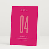 "Pop Romance" - Table Numbers in Fruit Punch by Ashley DeMeyere - Folded