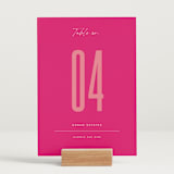 "Pop Romance" - Table Numbers in Fruit Punch by Ashley DeMeyere - Displayed (stand not included)
