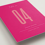"Pop Romance" - Table Numbers in Fruit Punch by Ashley DeMeyere - Detail