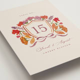 "Crest Fall" - Table Numbers in Autumn by Pink House Press - Detail
