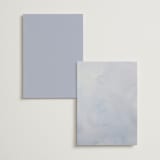 "watercolor flowers crest" - Table Numbers in Dusty Blue by Cass Loh - Back of Card Options