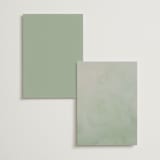 "watercolor flowers crest" - Table Numbers in Moss by Cass Loh - Back of Card Options