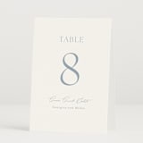 "Modern Air" - Table Numbers in Dusty Blue by Stacey Meacham - Folded