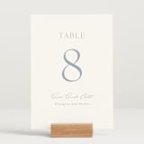 "Modern Air" - Table Numbers in Dusty Blue by Stacey Meacham - Displayed (stand not included)