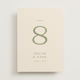 "Brooklyn" - Table Numbers in Sage by Ellen Schlegelmilch - Front