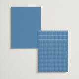 "Brooklyn" - Table Numbers in Cerulean by Ellen Schlegelmilch - Back of Card Options