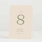 "Brooklyn" - Table Numbers in Sage by Ellen Schlegelmilch - Folded