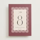 "Chantilly" - Table Numbers in Mauve by Erica Krystek - Front