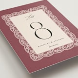 "Chantilly" - Table Numbers in Mauve by Erica Krystek - Detail