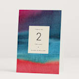 "At Dusk" - Table Numbers in Sunset by Sumak Studio - Folded