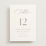 "Luxe script" - Table Numbers in Pearl by Hooray Creative - Front