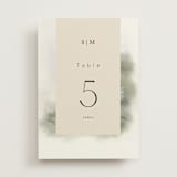 "Hillside" - Table Numbers in Moss by Hannah Williams - Front
