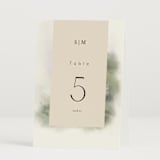 "Hillside" - Table Numbers in Moss by Hannah Williams - Folded