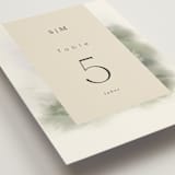 "Hillside" - Table Numbers in Moss by Hannah Williams - Detail