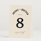 "Spin" - Table Numbers in Cream by Pixel and Hank - Folded