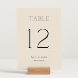 "In Love" - Table Numbers in Linen by Vanessa Doyle - Displayed (stand not included)