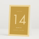"Colorfield" - Table Numbers in Buttercup by Snow and Ivy - Folded