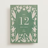 "Friendly Flowers" - Table Numbers in Emerald by Ani Somi - Front