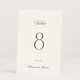 "Classic Chic" - Table Numbers in Pearl by Shirley Lin Schneider - Folded