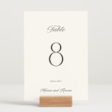 "Classic Chic" - Table Numbers in Pearl by Shirley Lin Schneider - Displayed (stand not included)