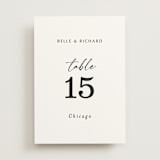 "Belle Romance" - Table Numbers in Onyx by Katherine Moynagh - Front