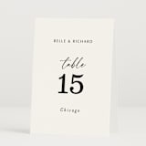 "Belle Romance" - Table Numbers in Onyx by Katherine Moynagh - Folded