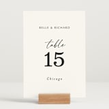 "Belle Romance" - Table Numbers in Onyx by Katherine Moynagh - Displayed (stand not included)