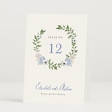 "SweetHearts" - Table Numbers in Periwinkle by Design Lotus - Folded