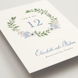"SweetHearts" - Table Numbers in Periwinkle by Design Lotus - Detail