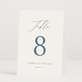 "graceful" - Table Numbers in Dusty Blue by Jennifer Postorino - Folded