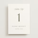 "Boulevard" - Table Numbers in Moss by Megan Davis - Front