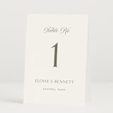"Boulevard" - Table Numbers in Moss by Megan Davis - Folded