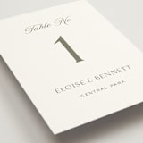 "Boulevard" - Table Numbers in Moss by Megan Davis - Detail