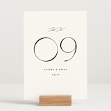"Numerical" - Table Numbers in Lily by Owl and Toad - Displayed (stand not included)
