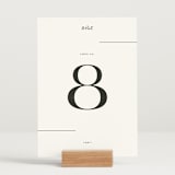 "Marcona" - Table Numbers in Ink by Blustery August - Displayed (stand not included)